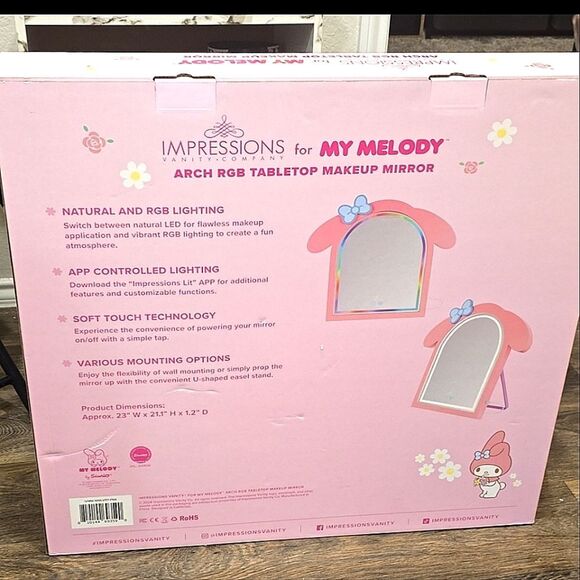 Impressions X My Melosy Arch RGB Tabletop Makeup Mirror - Picture 11 of 12